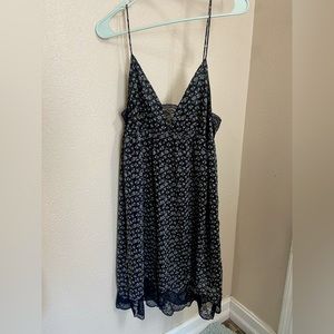 urban outfitters babydoll dress, black floral, size S